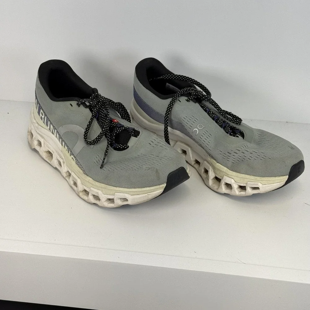 On Running Shoes Womens 10 Gray Cloudmonster CloudTec Athletic Mesh Sneakers